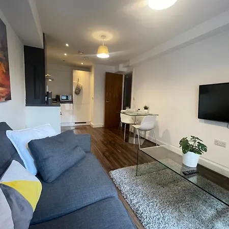 Apartament Modern Spacious 1 Bed Flat In Centre With Free Parking, Fast Free Wifi And Netflix *